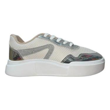 Imagem de Tênis Casual Plataforma Feminino Moleca 5808.106 Branco-Feminino