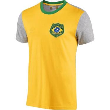 Imagem de CAMISA MASCULINA ADIDAS BRASIL F77289 AMARELA CINZA-Masculino