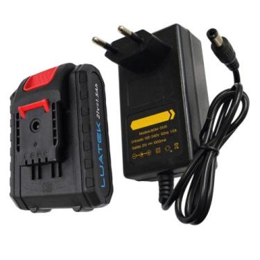 Imagem de Kit 21V Bateria 1.5Ah + Carregador Fonte Pino DC p/ Ferramentas Elétri