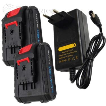 Imagem de Kit Completo 21V Bateria Li-ion 1.5Ah + Fonte Carregador Estável e Seg