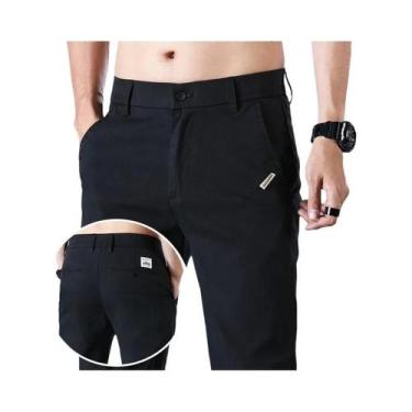 Imagem de Calças Casuais Slim Fit Masculinas De Verão Em Tecido Lyocell Fino E E