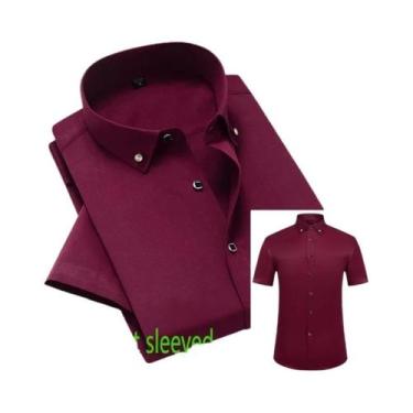 Imagem de Camisa Casual Branca Masculina De Manga Curta E Longa, Versão Coreana 