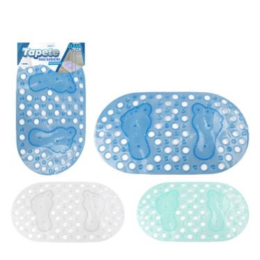 Imagem de Tapete para Banheiro Oval Antiderrapante - Sortido