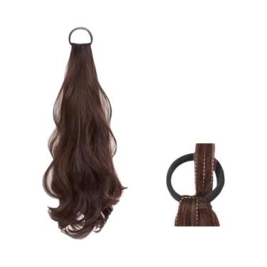 Imagem de Coque De Cabelo Sintético Elástico De 50cm Com Laço, Peruca Rabo De Ca