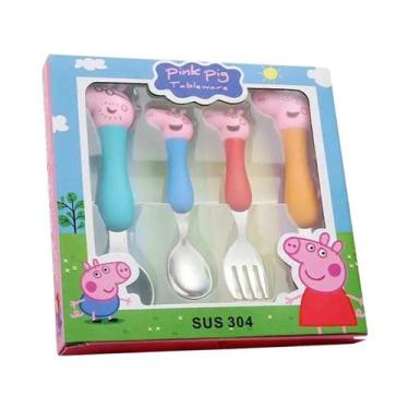 Imagem de Conjunto De Utensílios De Mesa Infantil Peppa Pig Unicórnio 4 Peças Ga