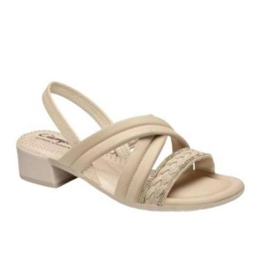 Imagem de Sandalia Campesi Salto - Feminina - Creme-Feminino