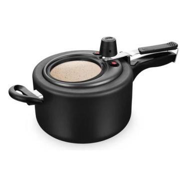 Imagem de Panela de Pressão MTA Tampa Vidro Interno 3L Preto