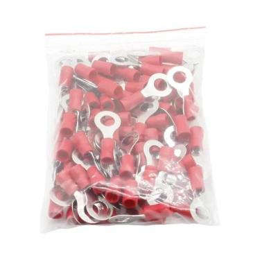 Imagem de Conector De Cabo Isolado RV2-6 Tipo Anel 50-100 Peças Terminal Elétric