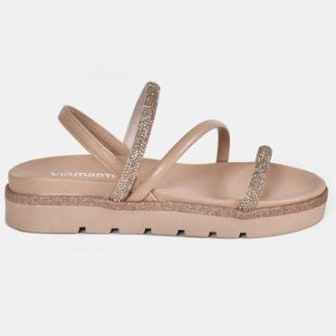 Imagem de Papete Feminino Via Marte Strass 108-006-01 Bege - MACADAMIA 36-Feminino