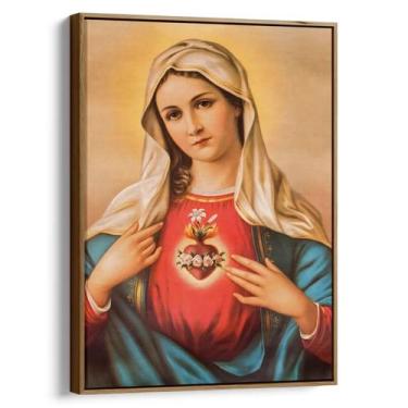 Imagem de Quadro decorativo Imaculado Coração de Maria Pintura Barroca - Art Can