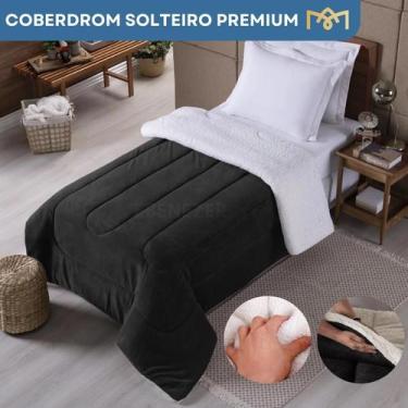 Imagem de Coberdrom Solteiro Sherpa Dupla Face Extra Macio Toque Aveludado Premi