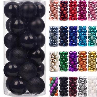Imagem de Enfeites de Natal Emopeak Christmas Balls 6 cm 24 unidades pretas