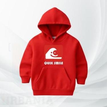 Imagem de Moletom Infantil Premium Quik Smile Moleton estampado Menino Menina Inverno Blusão Casaco de frio-Unissex