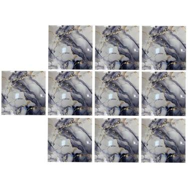 Imagem de Kit Placa Adesiva 3D Mármore Moderno Espuma de Polietileno PVC Autocolante Azul