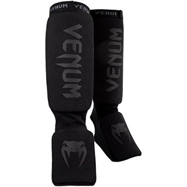 Imagem de Venum Caneleiras Kontact – Preto/Preto, Tamanho Único