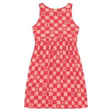 Imagem de Vestido infantil menina quadriculado Brandili -Vermelho-Feminino