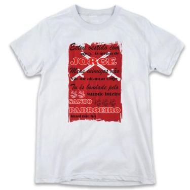 Imagem de Camiseta São Jorge Padroeiro Religiosa Santo Guerreiro Ogum Unissex - 