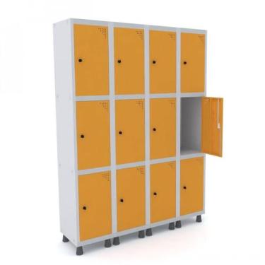 Imagem de Armário Multiuso 12 Portas Aço Grp 504/12 - Pandin Móveis