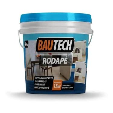 Imagem de Impermeabilizante Bautech Rodapé 4kg Branco Umidade Paredes - Congratu