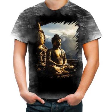 Imagem de Camiseta Desgaste Estátua de Buda Iluminado Religião 4 - Kasubeck Stor