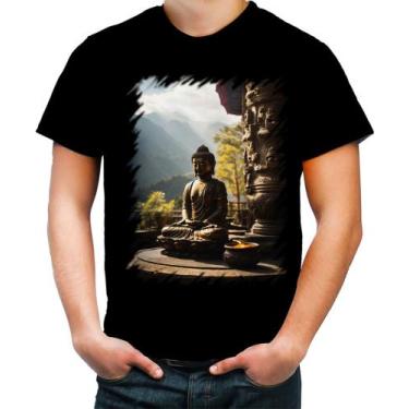 Imagem de Camiseta Colorida Estátua de Buda Iluminado Religião 8 - Kasubeck Stor