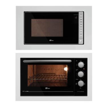 Imagem de Kit Fit Line Fischer: Micro-ondas com Descongelar e Forno Elétrico Bra