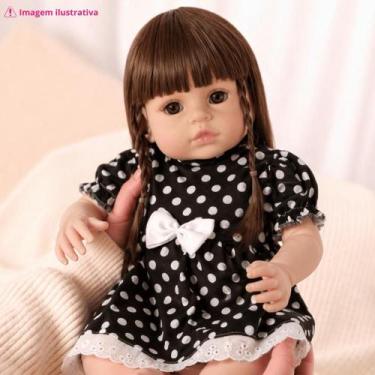 Imagem de Bebê Reborn 52cm Corpo Em Vinil Siliconado Com Chupeta Kit - Cegonha R