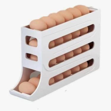 Imagem de Porta Ovos Organizador Automático 30 Ovos Plástico Durável - Arqplast