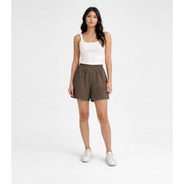 Imagem de Shorts Feminino Cós Com Elástico Infinita Cor Verde, GG, Verde