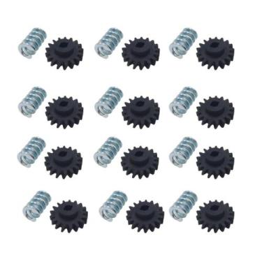 Imagem de 12 engrenagem nylon e rosca sem fim para motor grill girator - INOX LA