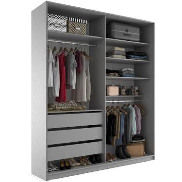 Imagem de Closet Solteiro Guarda Roupa Sem Porta 159cm 3 Gavetas MDF Pisa R02 Ur