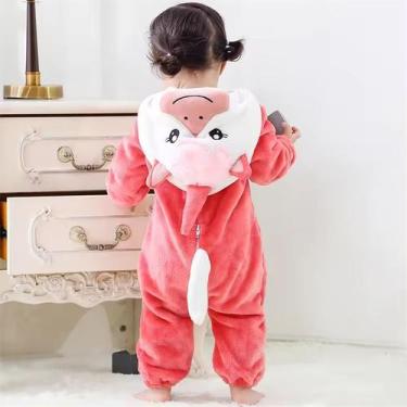 Imagem de Macacão de Frio Inverno Pijama Infantil de Bebê Urso Ursinho Unicórnio