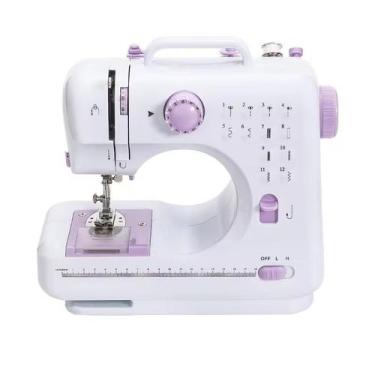 Imagem de Mini Máquina de Costura Portátil Elétrica 12 Pontos Com Pedal Iluminaç