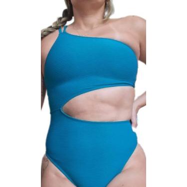 Imagem de Maio body liso vazado super modelador sol e agua, Azul petróleo, M