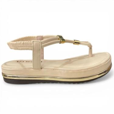 Imagem de Sandália Feminina Flatform Confortável Tira Elástico Casual Via Scarpa