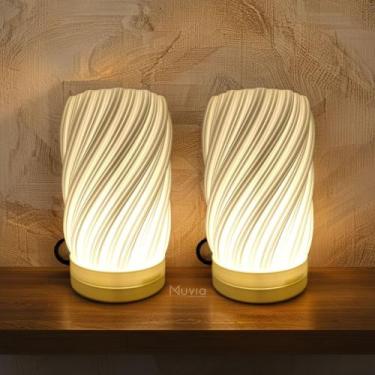 Imagem de Luminária de Mesa Ventus Espiral Luz Quente LED E27 Design Moderno Qua