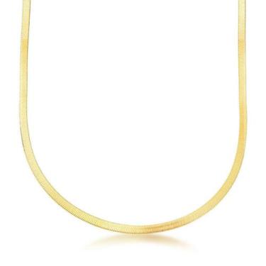 Imagem de Colar choker fita laminada 2,00mm - Banhado em ouro 18k - Valencio Joi