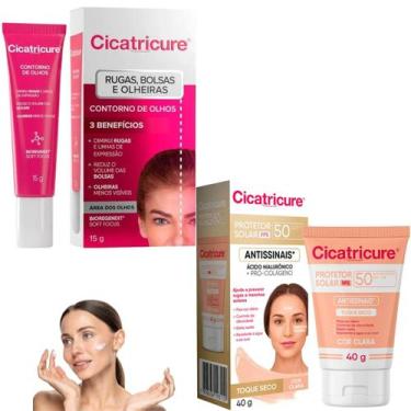 Imagem de Kit Cicatricure CremeContorno dos Olhos Protetor Solar FPS50