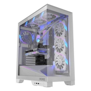 Imagem de Gabinete Gamer Forcefield Flow White Ghost GFFFWG ATX Vidro Temperado 
