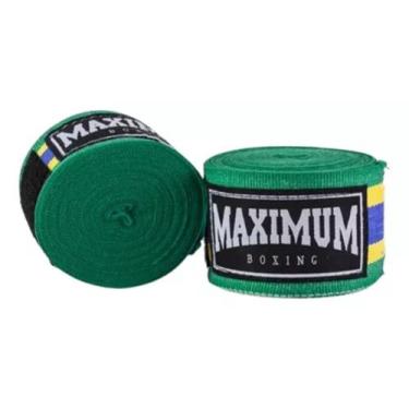 Imagem de Par Bandagem Maximum Muay Thai 3 Metros Boxe Kickboxing, Verde, único