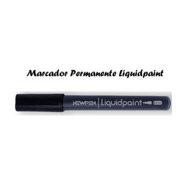 Imagem de Marcador Permanente Liquidpaint Preta - Lançamento - newpen 