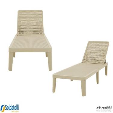 Imagem de Kit 2 Espreguiçadeiras Oceana Outdoor Em Polipropileno Com Proteção UV