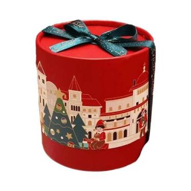 Imagem de Caixa De Presente De Natal Com Doces, Embalagem De Mousse, Tema Maçãs,
