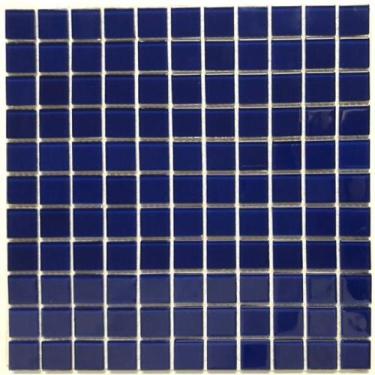 Imagem de Kit 1m² Pastilha de Vidro e Cristal 30cm x 30cm Azul/Escuro Glass Mosa