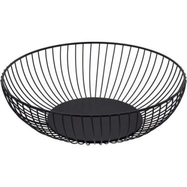 Imagem de Fruteira Home&Co 8x28x28cm Metal Preto para Servir na Mesa Posta e Coz