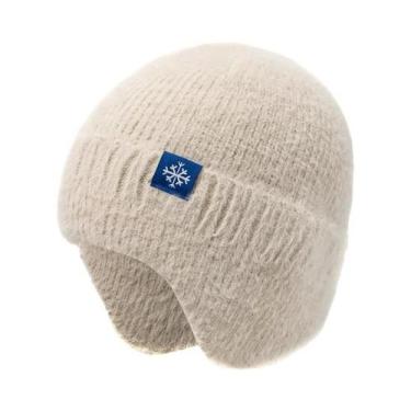Imagem de Gorro Feminino De Inverno Com Abas Para as Orelhas Em Pelúcia Sintétic