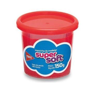 Imagem de Massinha de modelar soft tris pote 150g vermelho