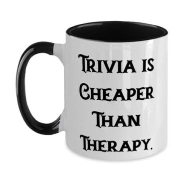 Imagem de Caneca de três tons de 325 ml com ideia exclusiva de trivia. É mais do que terapia, presentes para amigos, presente e copo para trivia