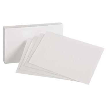Imagem de Oxford Cartões de índice em branco, 7,6 cm x 12,7 cm, branco, 100 por pacote (40150-SP)