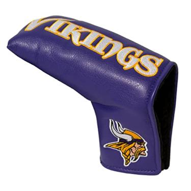 Imagem de Team Golf NFL Minnesota Vikings Golf Club Vintage Blade Putter Headcover, design ajustado ao corpo, serve para Scotty Cameron, Taylormade, Odyssey, Titleist, Ping, Callaway